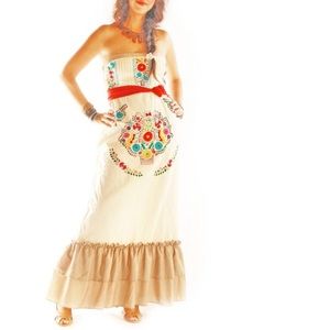 Maria Mexican dress boho chic embroidered handmade